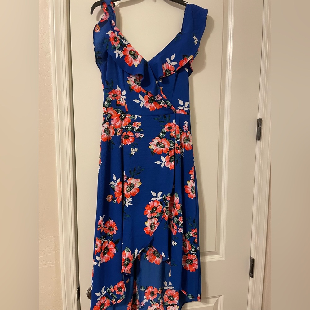 Floral high-low dress